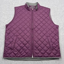 Giubbotto golf trapuntato Peter Millar Essex uomo XXL viola full zip isolato viaggio