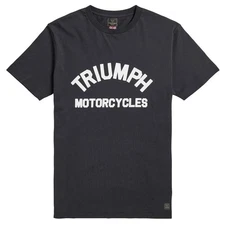 Triumph Motorcycles Burnham Jet Black Crew Neck Tee Shirt - MTSS20010