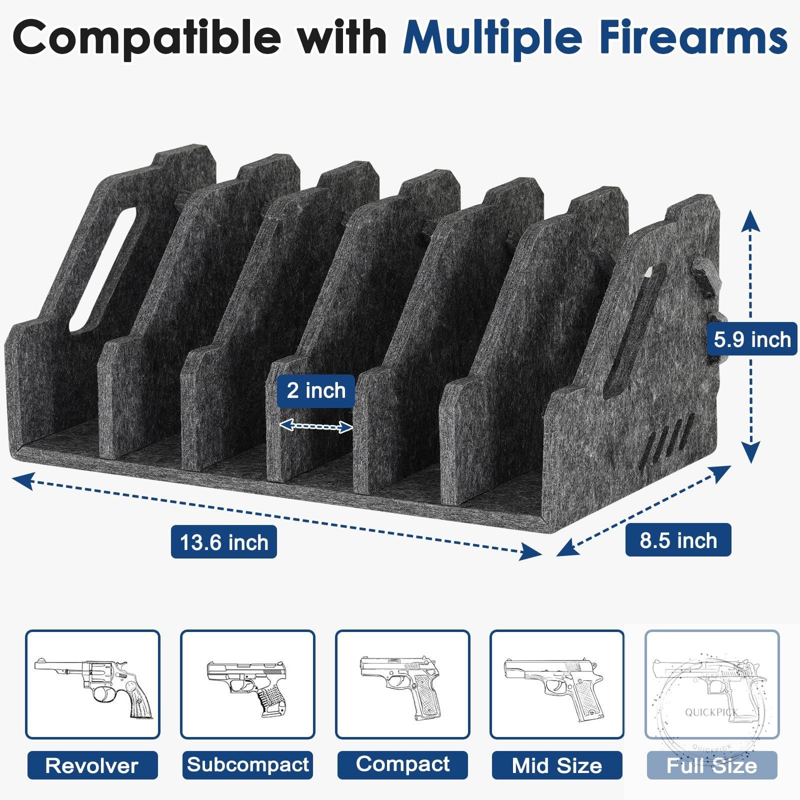 Pistol Rack for Gun Safe, Handgun Rack Pistol Stand Holder Gun Storage Organizer