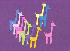 BABY GIRAFFE die cuts scrapbook cards