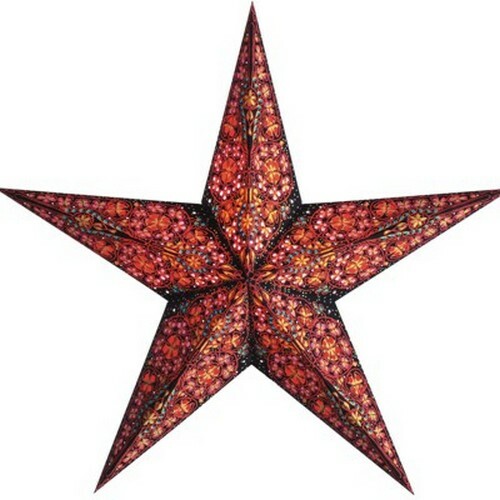 Starlightz Stern Kalea rot bunt 60 cm Leuchtstern Papierstern Weihnachtsstern - Zdjęcie 1 z 3