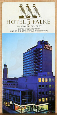 '70s Brochure Hotel 3 Falke Falkoner Centret Copenhagen Denmark Bar Restaurant