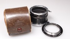 Vintage nikon F macro extension tube set w/reverse adapter and case