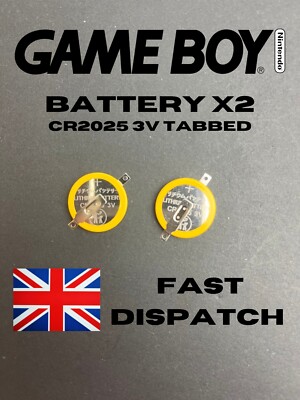 2 x Tabbed CR2025 3 V Spiel Junge Wagen Akku Ersatz Pokemon Dateien speichern