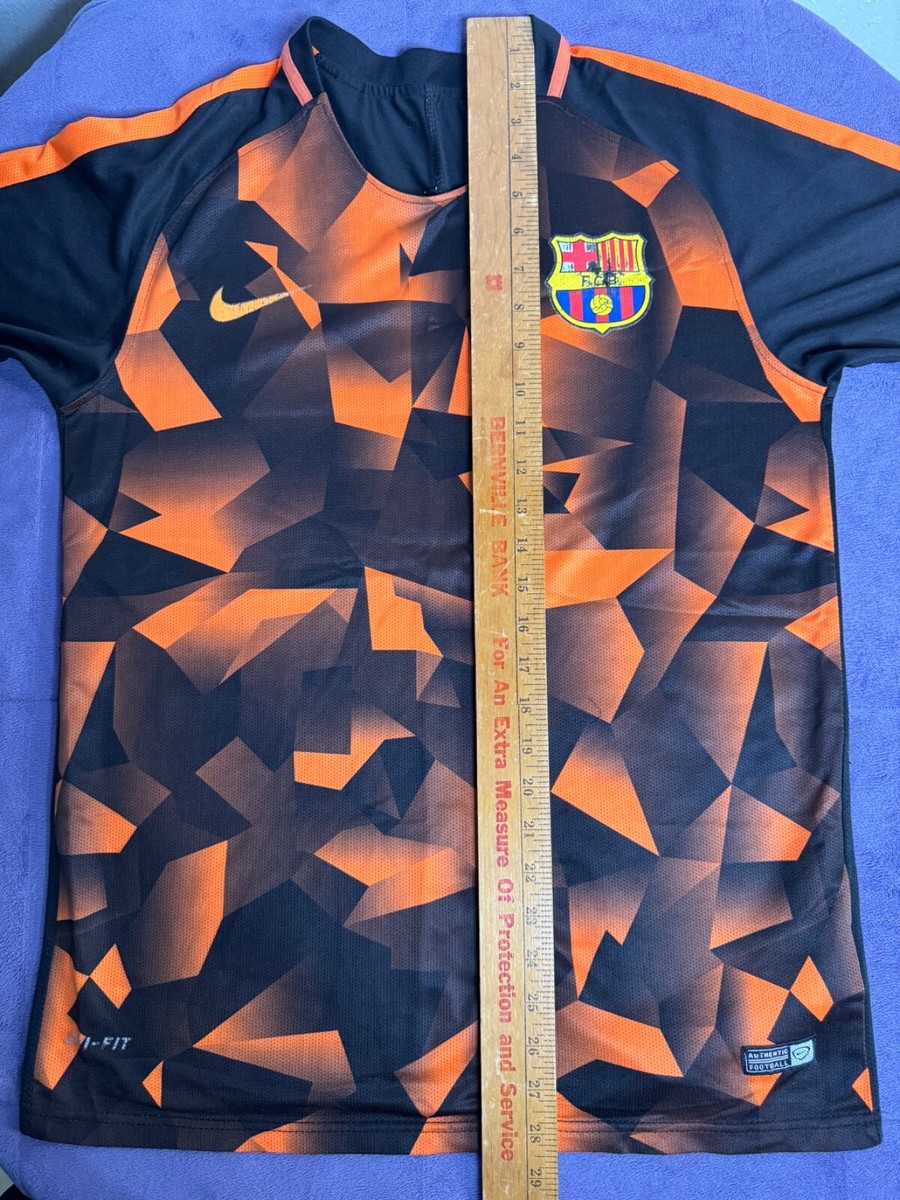 FC Barcelona Training Orange Soccer Jersey Nike Men's Size M | eBay