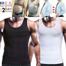 Mens Abdomen Compression Vest Tops Tank Body Shaper Slimming Corset T-Shirt