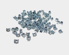 100 Pack 1/4-20 Self-Retaining Cage Nuts - 3/8" Panel Hole Size     BFC7988-1420