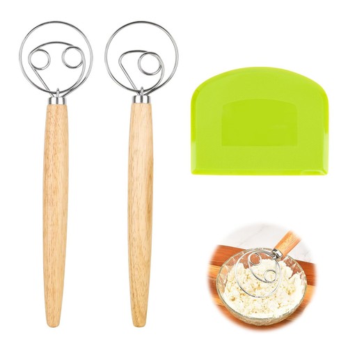 Pain Au Levain , Fouet À Pâte Danois En Acier Inoxydable, Mélangeur De Pâte Danois Professionnel Fouet Danois