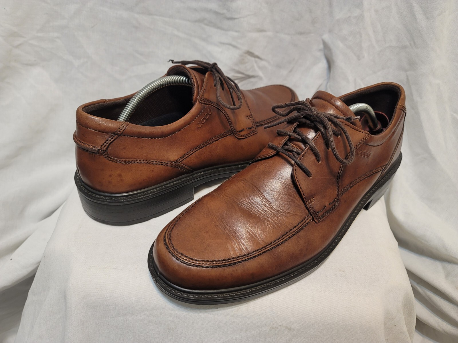 SAOLA Scarpe Oxford ECCO da uomo in pelle marrone con lacci punta tonda taglia 12 12 5 (US) 46 EUR