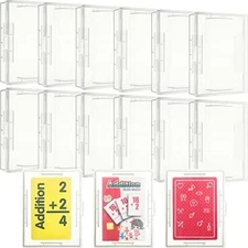 6 Pack Playing Card Deck Cases Clear Plastic Game Card Box Holder Organizer