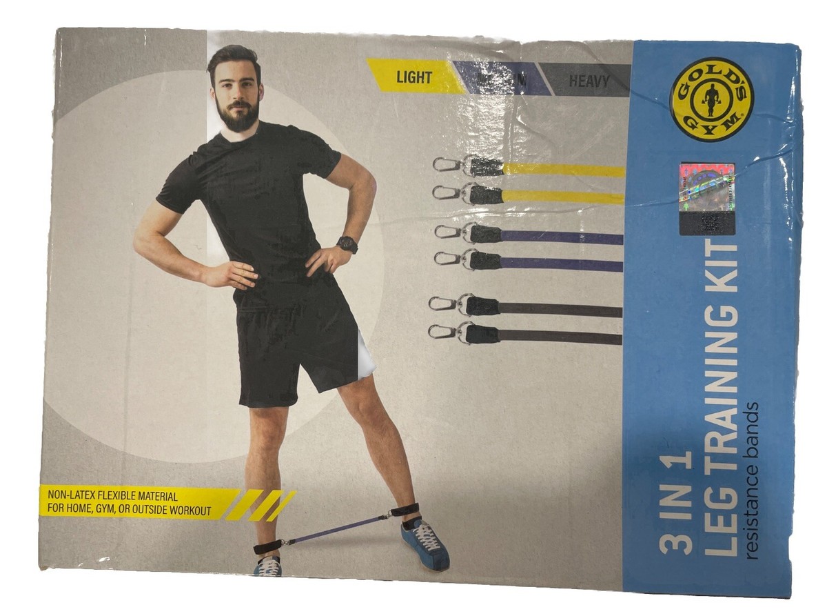 GOLD'S GYM- 3 in 1 Leg Training Kit Resistance Bands | eBay