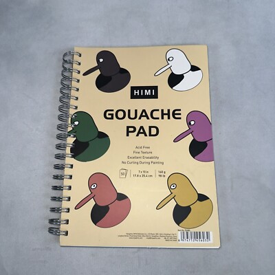 Himi Gouache Pad 7X10'' 50 Sheets Side Wire Bound Fine Texture 98lb 160 gram