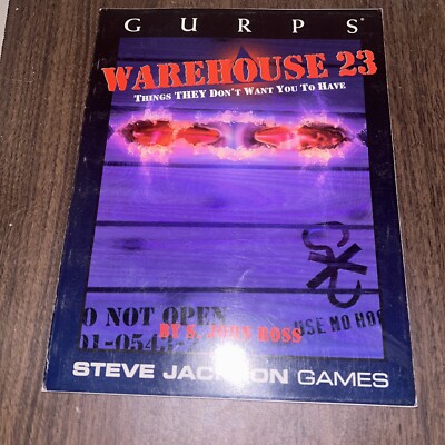 GURPS Warehouse 23 RPG Roleplaying Game Supplement SJG Steve Jackson Games 6523