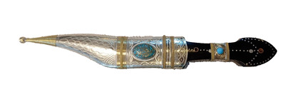 15.5 In Dagger Branded New Edition Jambeya  With Turquoise Large Stone Hand Made