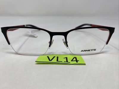 Arnette MAKAII 6126 723 53-19-145 Black/Red Metal Half Rim