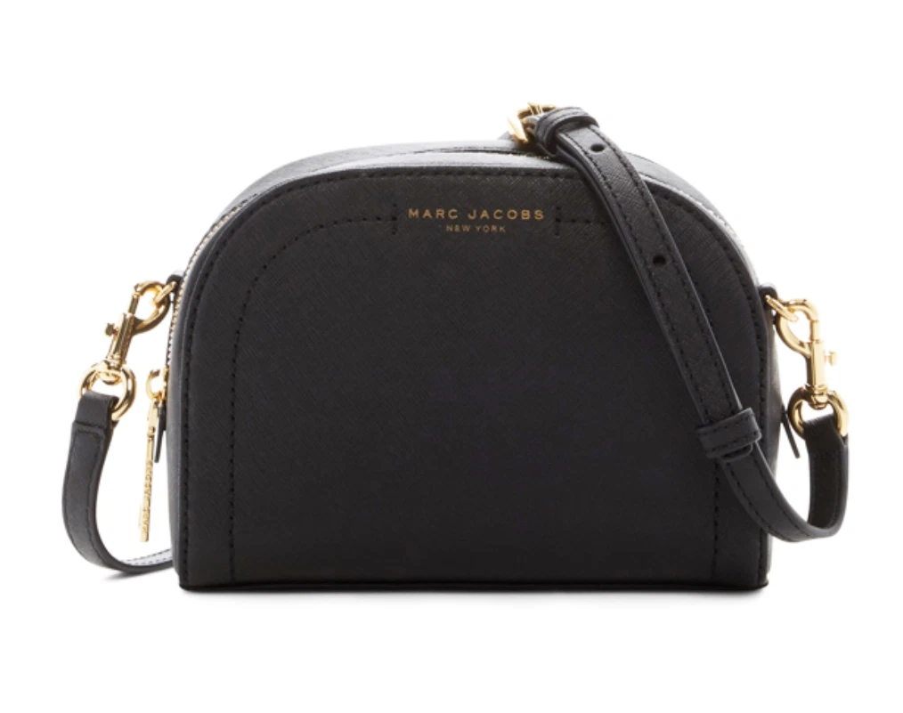 NWT MARC JACOBS Playback Crossbody Bag In Black Saffiano Leather