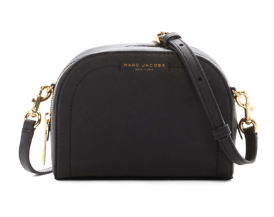 Marc Jacobs Playback Black Saffiano Leather CrossBody Handbag Small