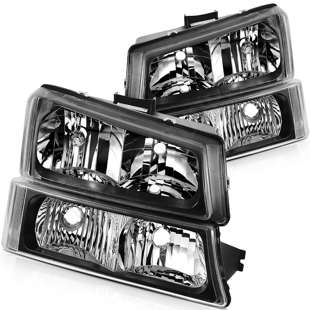 For 2003-2007 Chevy Silverado Avalanche 1500 Headlights Assembly LH+RH Pair