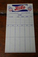 Vintage 40s Pepsi Cola Double Dot Paper Soda Advertising Scorecards Pete Police