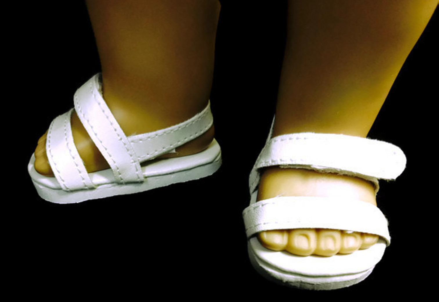 White Sandal Shoes for 18 inch Doll Clothes Girl