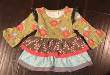 Girls Matilda Jane Frills And Fauna Ruffle Tee Fall 2014 Floral MJ Shirt Size 2