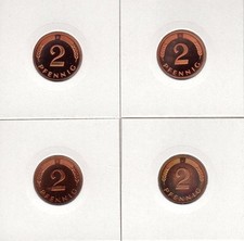 BRD 2 Pfennig DFGJ in Polierter Platte PP (W&auml;hlen Sie zwischen 1974 -1990 )