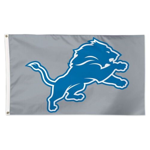 Bandera gris de 3x5 ft para fanáticos del fútbol americano de los Detroit Lions - pancarta de regalo ideal de la NFL - Imagen 1 de 1