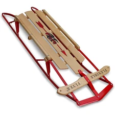  Flexible Flyer Metal Runner Steel/Wood 48" Long Snow Sled for Kids (Open Box)