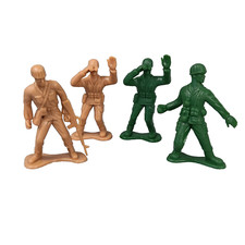 Greenbrier International Soldiers Army Men Green-Tan Lot Military Vintage Toys