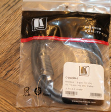 Kramer C-GM/GM-3 - 3FT 15-Pin HD Male to 15-Pin HD Male Molded Cable