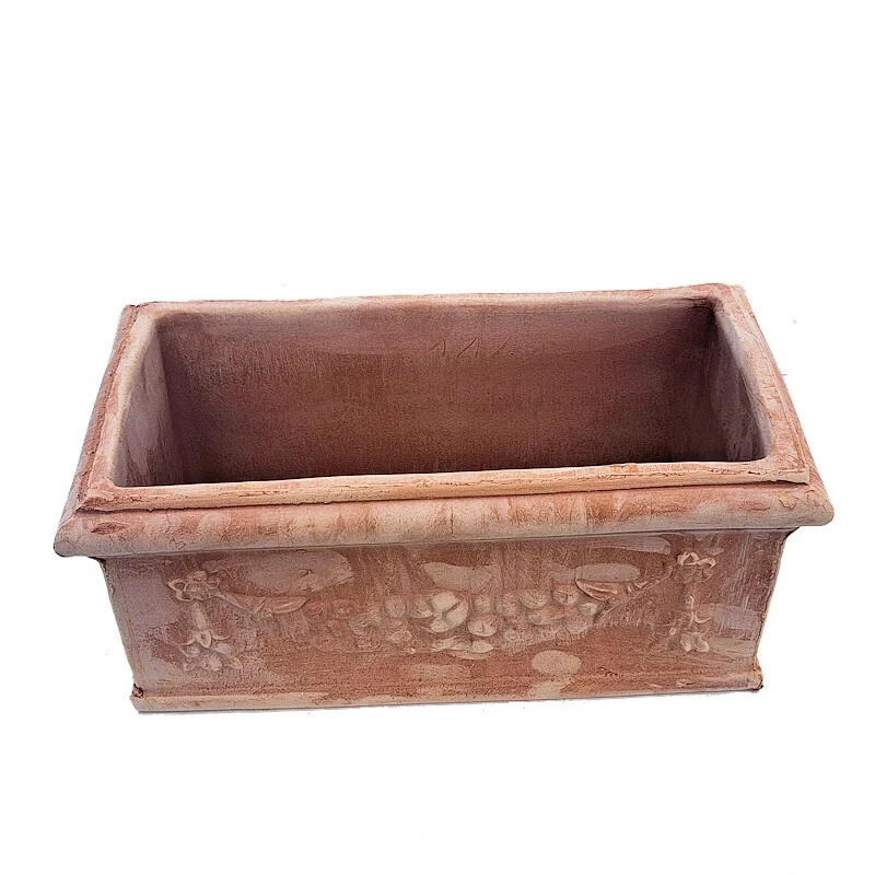 Cassetta terracotta balcone rettangolare fiori piante aromatiche fioriera - Image 4 of 4