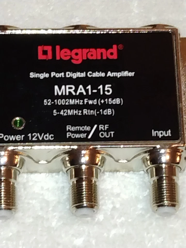 LEGRANd Micro AMP COAXIAL RG6 CABLE AMPLIFIER HDTV HD TV Signal Booster MRA1-15 - Image 2 of 4