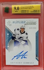 2018-19 Anthony Cirelli SP Authentic Future Watch Rookie Auto RC /999 MNT 9
