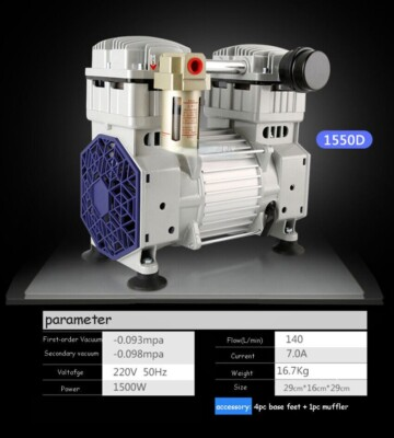 #ad Oil Free Vacuum Pump Head Negative Pressure Station Vacuum Pump Accessorie 1550D $755.09
