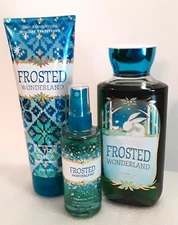 Bath Body Works Frosted Wonderland New Cream Shower Gel & Fragrance Mist SET