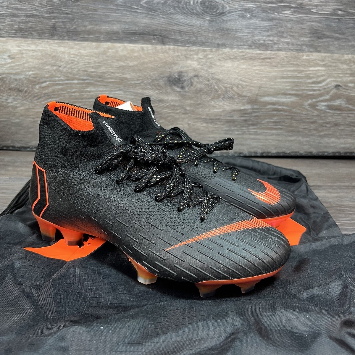 Nike Soccer Cleats Superfly 6 Elite FG Backpack Black Orange Nike Soccer Cleats Superfly 6 Elite FG Backpack Black Orange