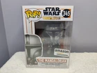 Funko Pop Star Wars The Mandalorian Chrome Amazon Exclusive #345 w/Protector