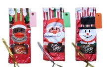 Christmas Wine Bottle Gift Bags with Tags Wine Bottle Sleeves Xmas Gift Bags 3 