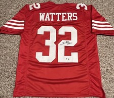 RICKY WATTERS Signed Autographed Auto SF 49ers XL Custom Jersey Beckett BAS