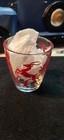 Vintage Red Antelope/Gazelle/Reindeer 1/2 Pt Sour Cream Glass — photo 3