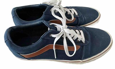 Vans Ward Old Skool Mens Shoes Size Skate Sneakers Blue Brown - Main Image