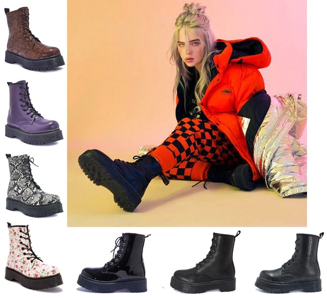 purple dm boots