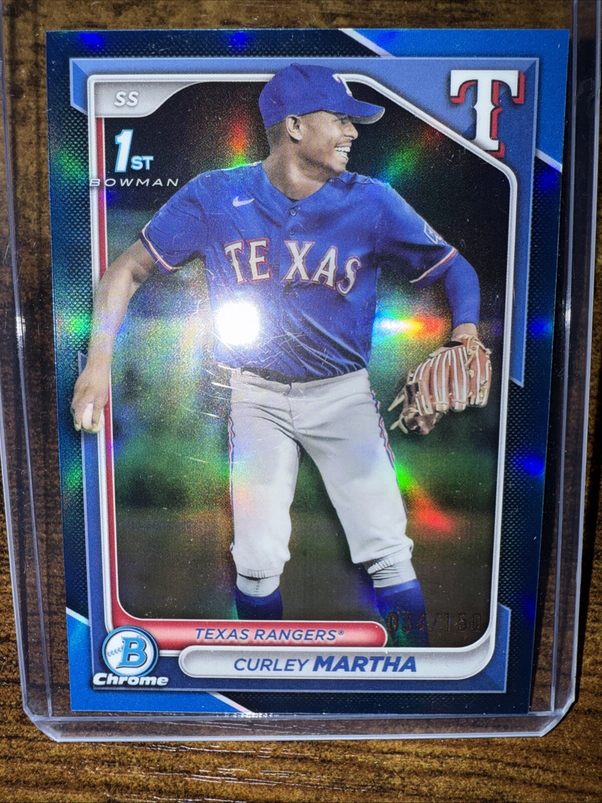 2024 Bowman Chrome - Prospects Curley Martha #BCP-168 Blue Refractor /150 (RC)