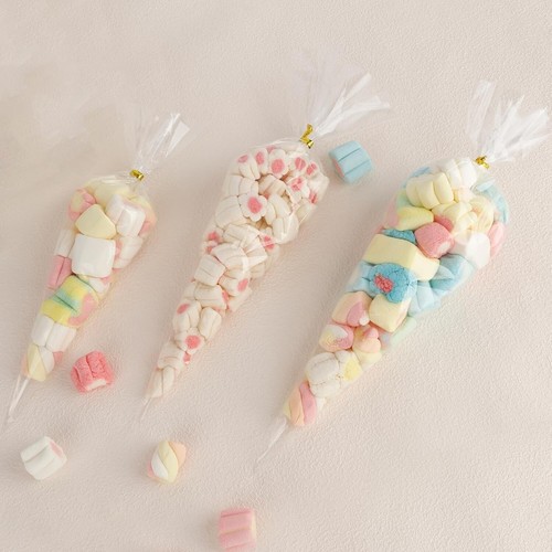 100 Pieces Cone Shaped Treat Bags Cone Shaped Cellophane Treat Bags 10 x 5 In... - 第 4/6 張圖片