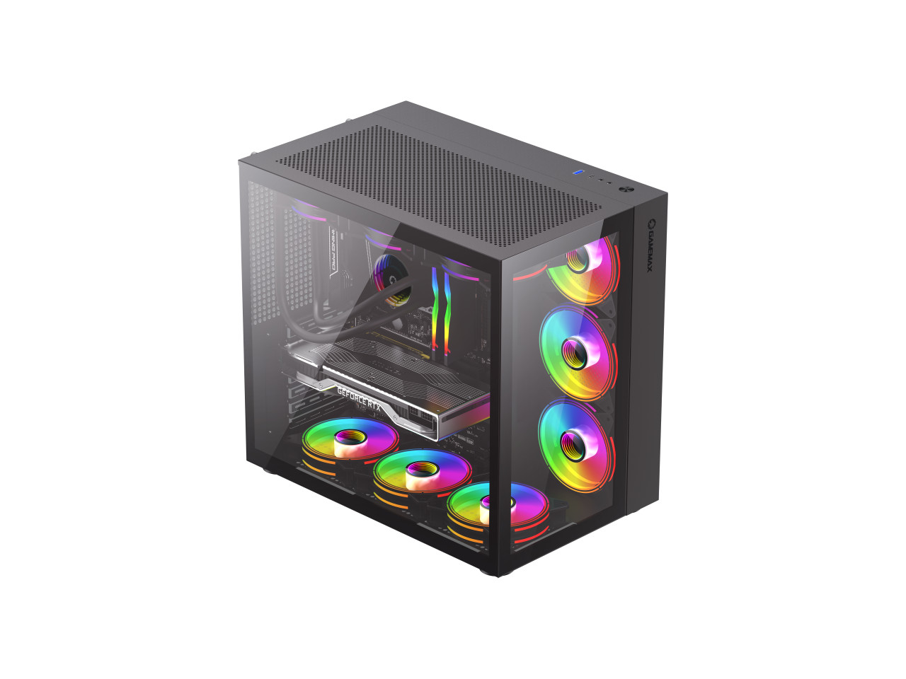Gamemax Infinity BK Black USB30 Type C из закаленного стекла ATX Mid Tower Gaming Com