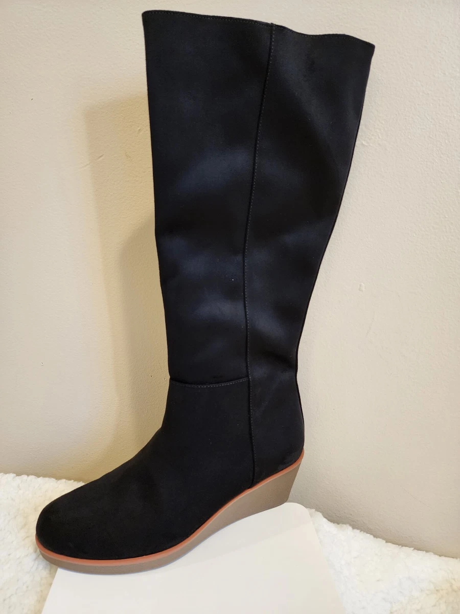 Aerosoles wedge boots best sale suede