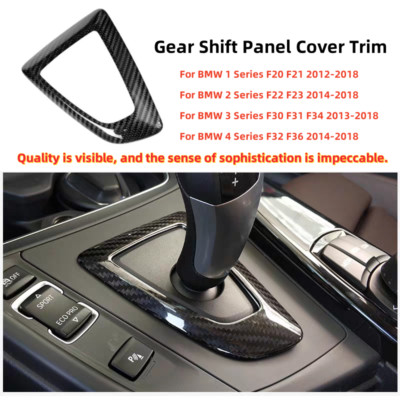 Center Gear Shift Panel Frame Cover Real Carbon Fiber Fits 13-18 BMW F30 F31 F34