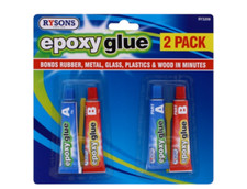 Epoxy Resin Glue Adhesive Kit - 2 Pack Repair Metal Ceramic Rubber Glass UK SALE