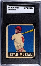 1948-49 Leaf - Stan Musial #4 RC - SGC Authentic A Rookie