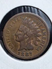 1887 Indian Head Cent Penny 1C US Coin Antique Copper Cent